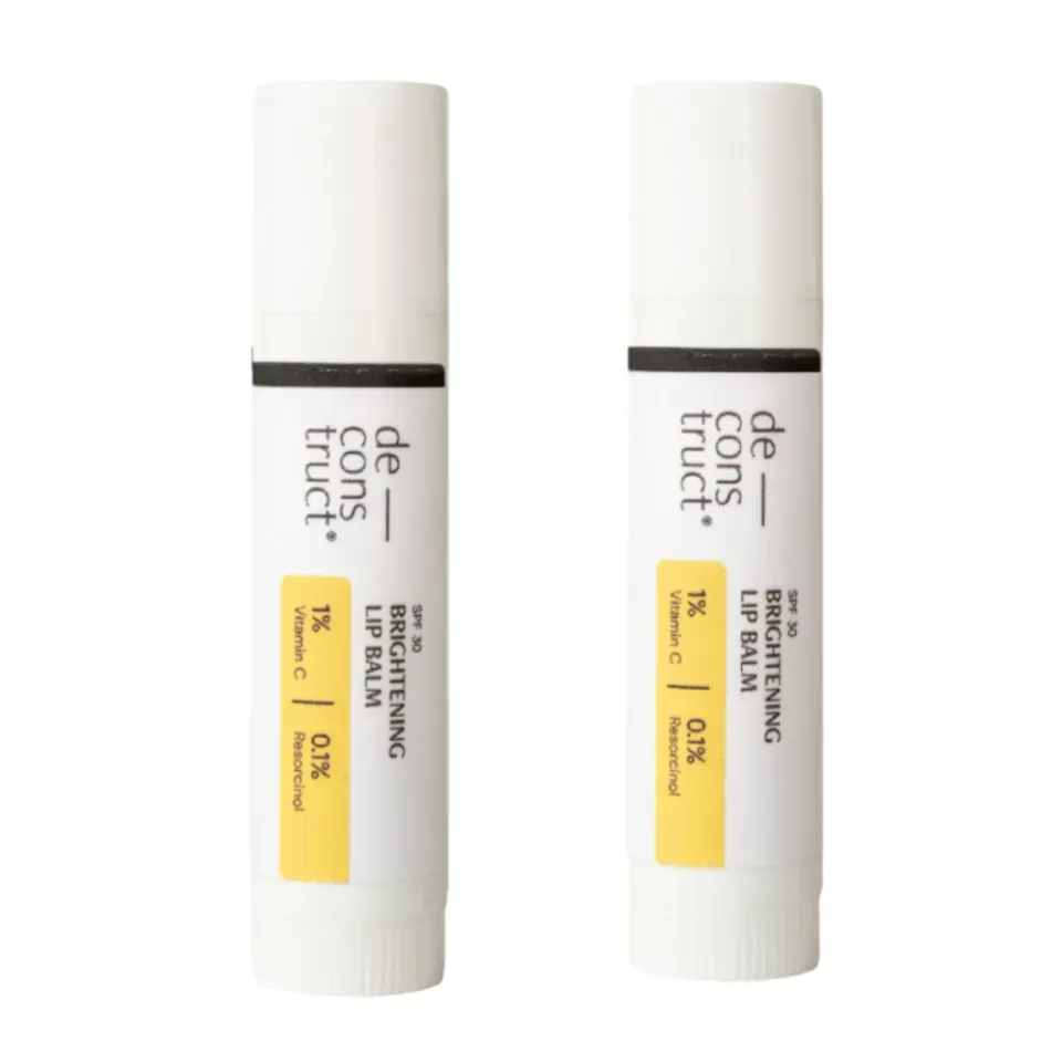 deconstruct vitamin c lip balm Brightening SPF 50 Brightens Dark Lips, Moisturizes Non Tinted and the 0.1% Resorcinol fights against pigmentation caused by sun Deconstruct Brightening Tinted Lip Balm
