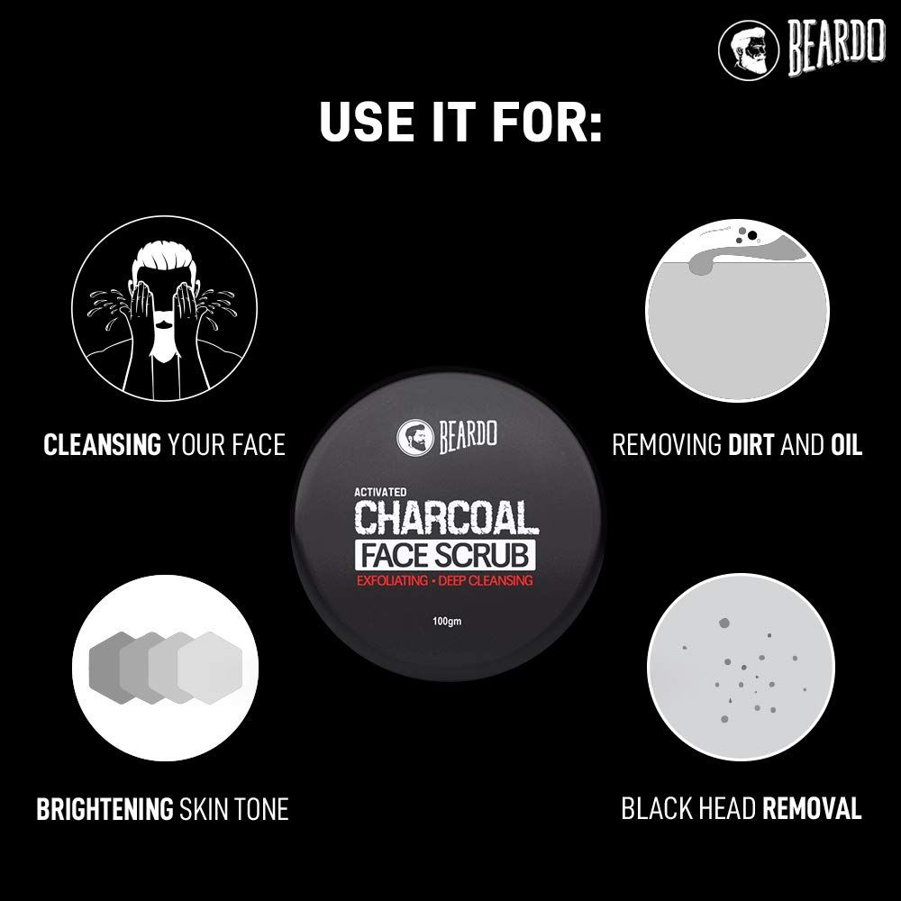 Foxy.in Buy Beardo Activated Charcoal Exfoliating and Deep Cleansing