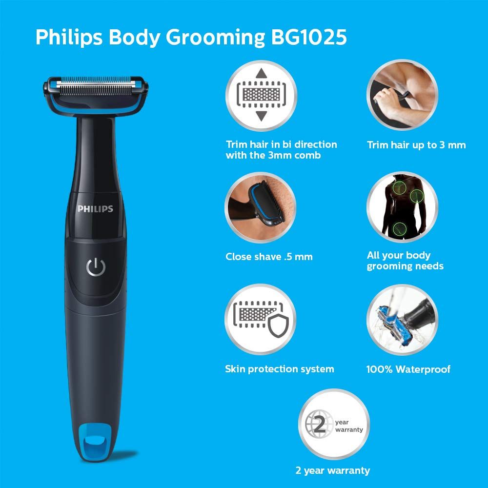 LetsShave Balls and Body Trimmer for Men  Electric Trimmer for Groin  Pubic  Hair Area  90min Run Time  Unique VShaped Head  RStyle Ultra Thin  Rounded Blade Edges 