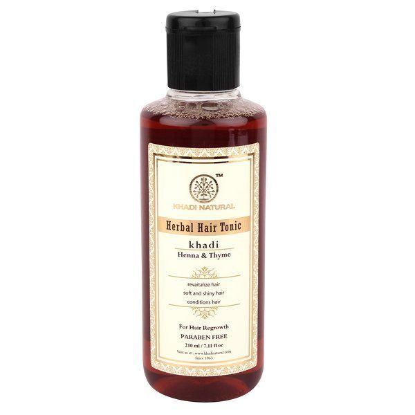 khadi natural thyme henna hair tonic hair regrowth tonic a water based product