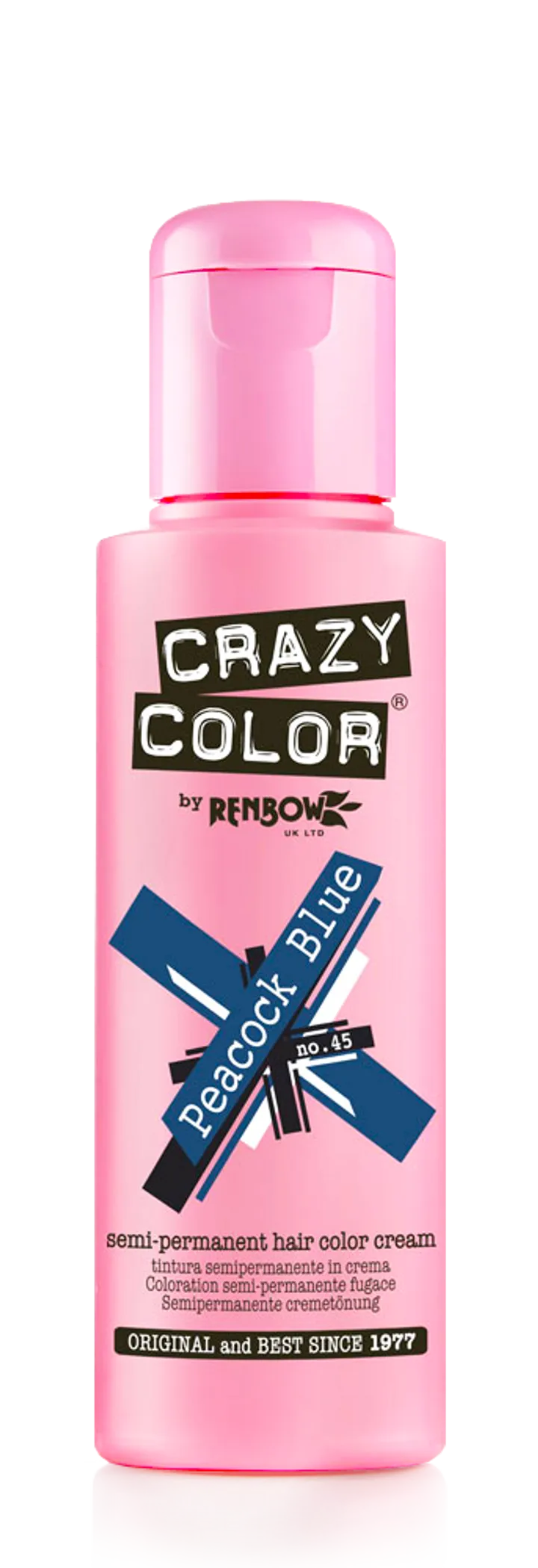 CRAZY COLOR SEMI PERMANENT HAIR DYE 100ml -All colours-FAST UK