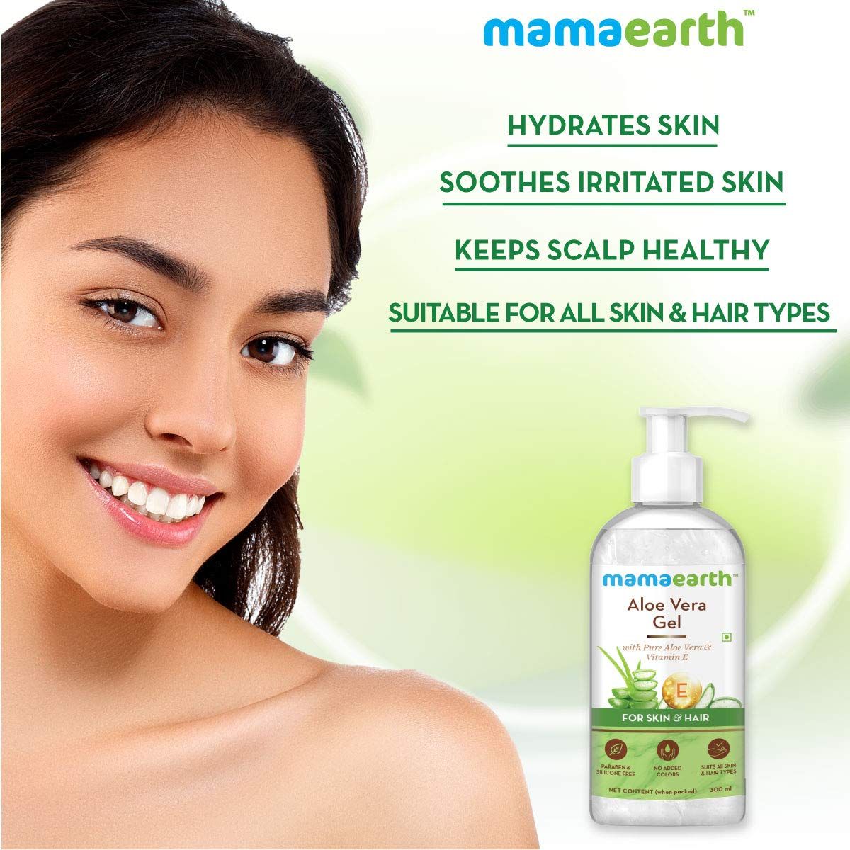 Foxy.in : Buy mamaearth Aloe Vera Gel With Vitamin E For Skin and Hair ...