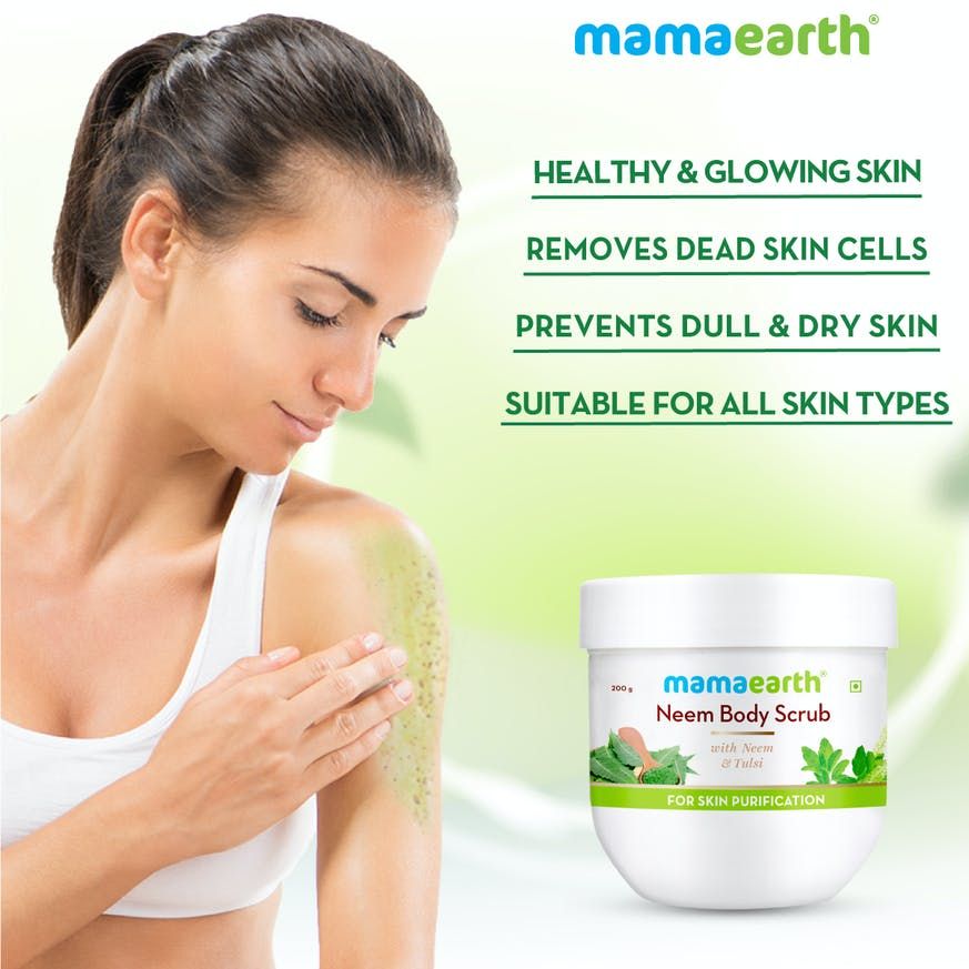 Foxy.in Buy mamaearth Neem Body Scrub with Neem & Tulsi For Skin
