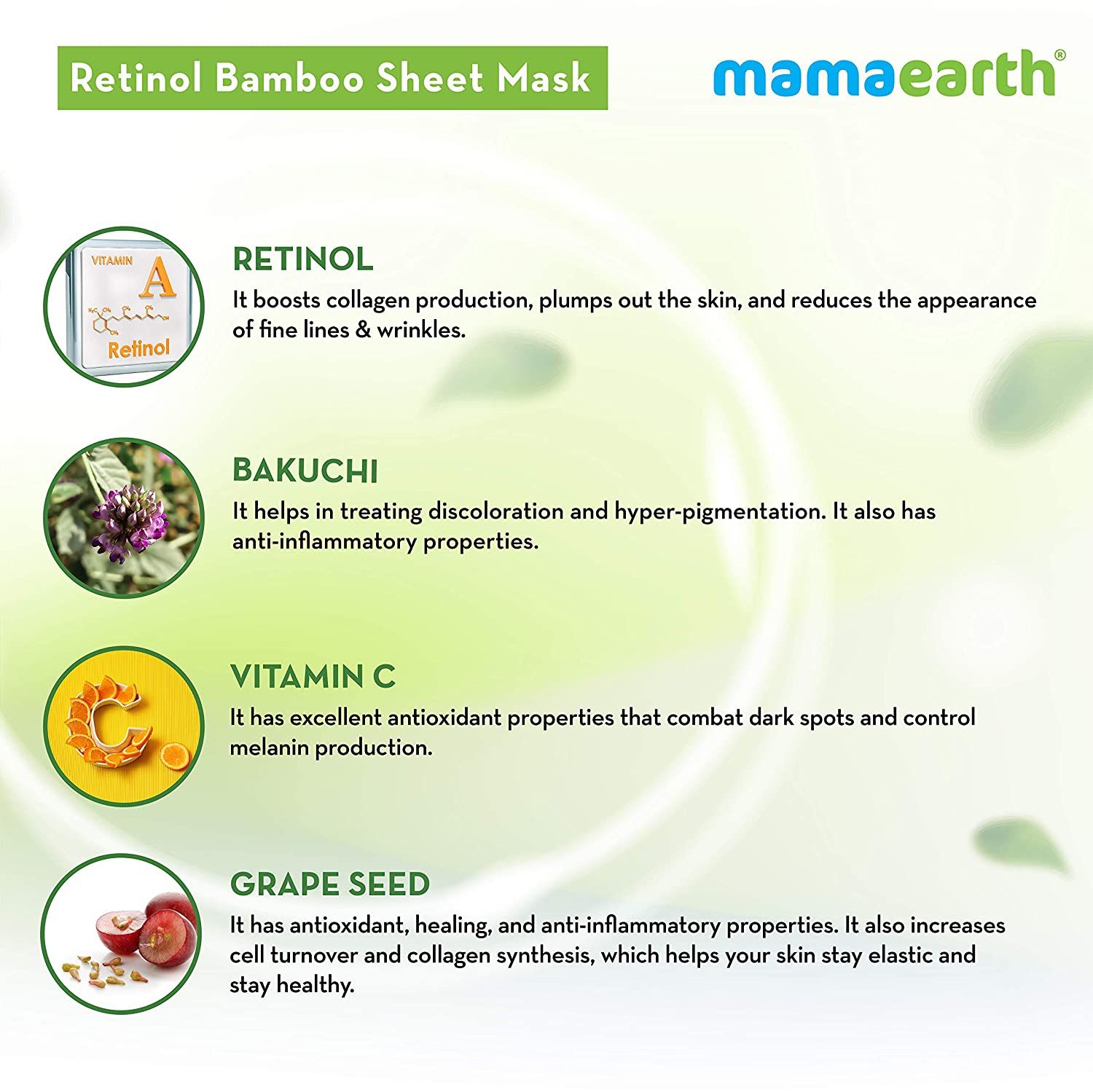 Foxy.in Buy mamaearth Retinol Bamboo Sheet Mask Duo Pack (25gx2