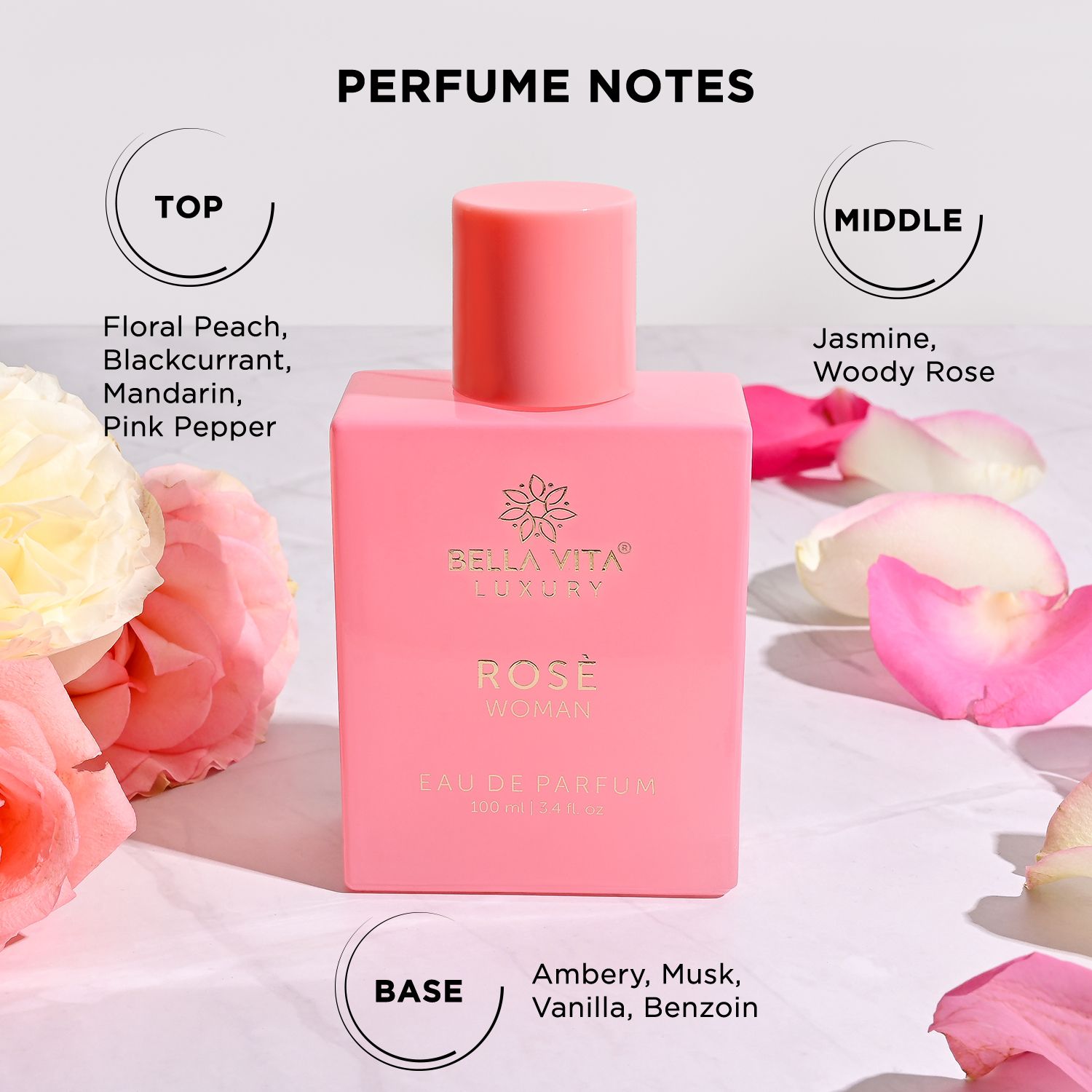 Foxy.in Buy Bella Vita Organic Rose Woman EDP Luxury Rose Perfume For Women (100ml) online