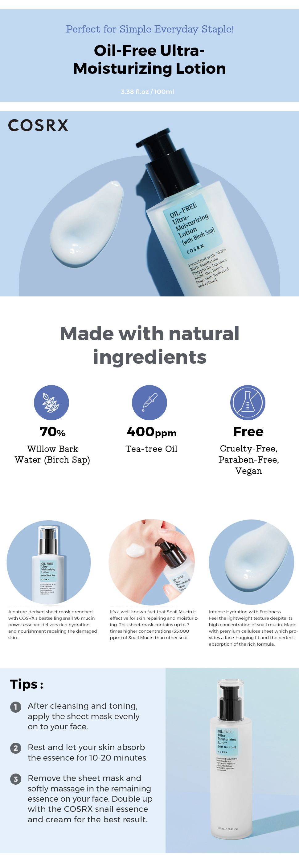 Foxy.in Buy COSRX OilFree Ultra Moisturizing Lotion with Birch Sap