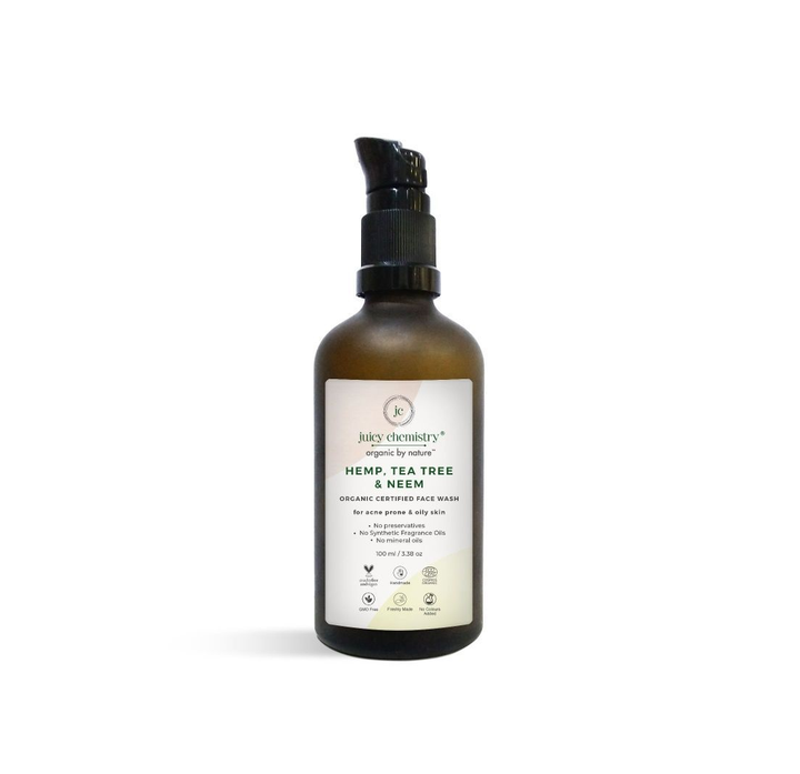 Foxy.in Buy Juicy Chemistry Hemp, Tea Tree & Neem Face Wash (100 ml