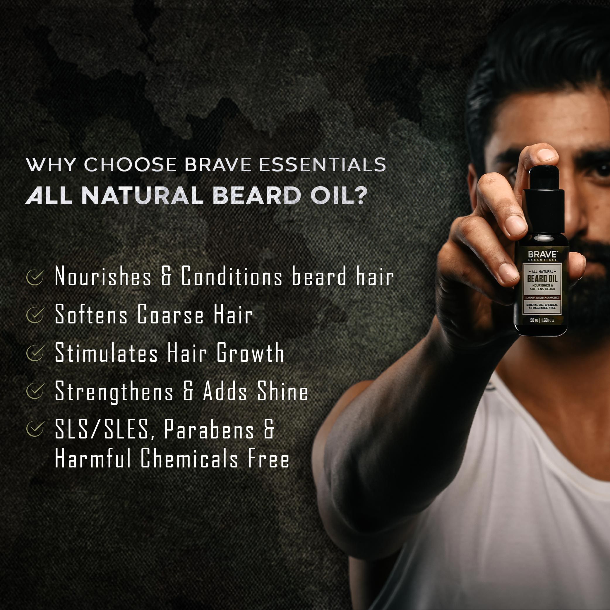 Buy Brave Essentials All Natural Beard Oil 50 Ml Online In