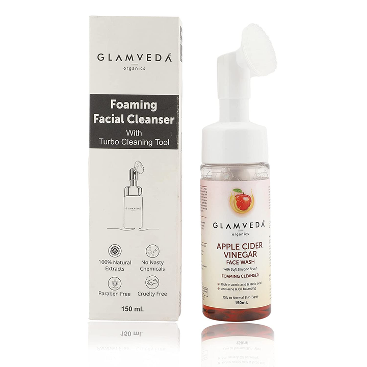 Foxy.in Buy Glamveda Apple Cider Vinegar Face Wash with Soft Silicone