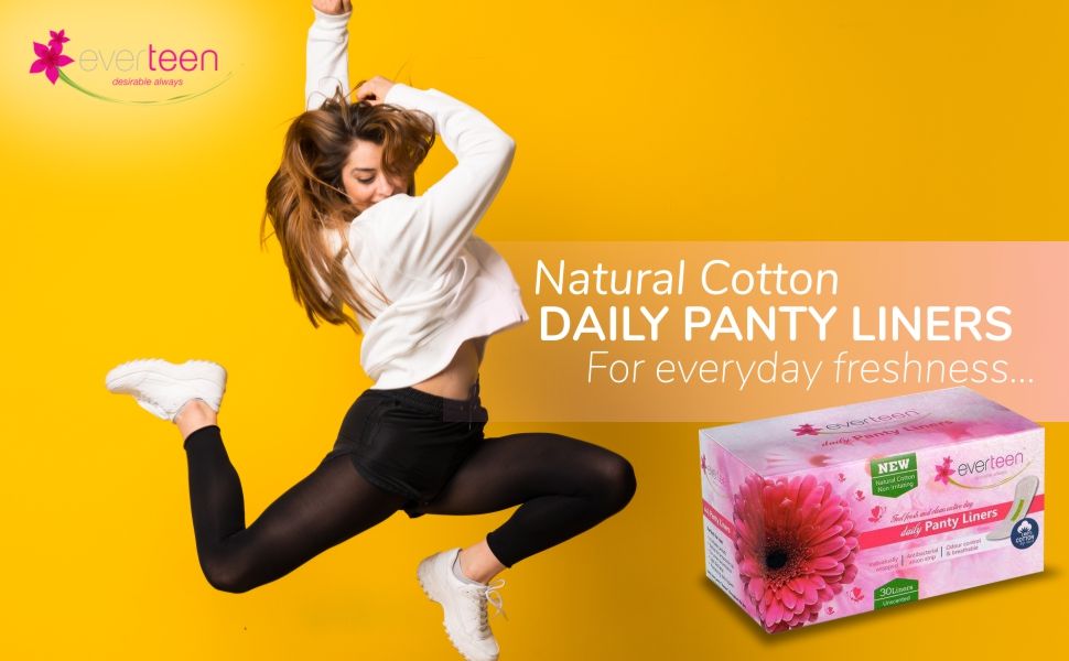 everteen - everteen Natural Cotton Daily Panty Liners provide you