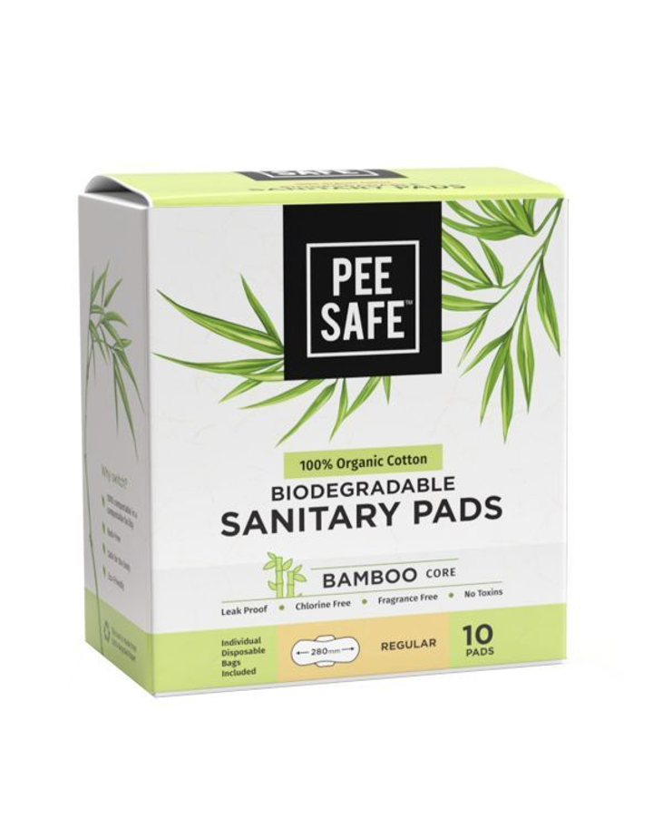 Foxy.in Buy Pee Safe Biodegradable Sanitary Pads Regular (Pack of 10) online in India on