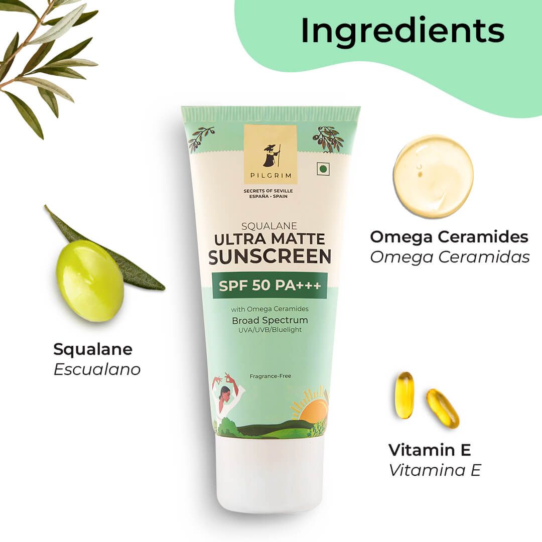 Buy Pilgrim Squalane Ultra Matte Sunscreen Spf 50 Pa 50g