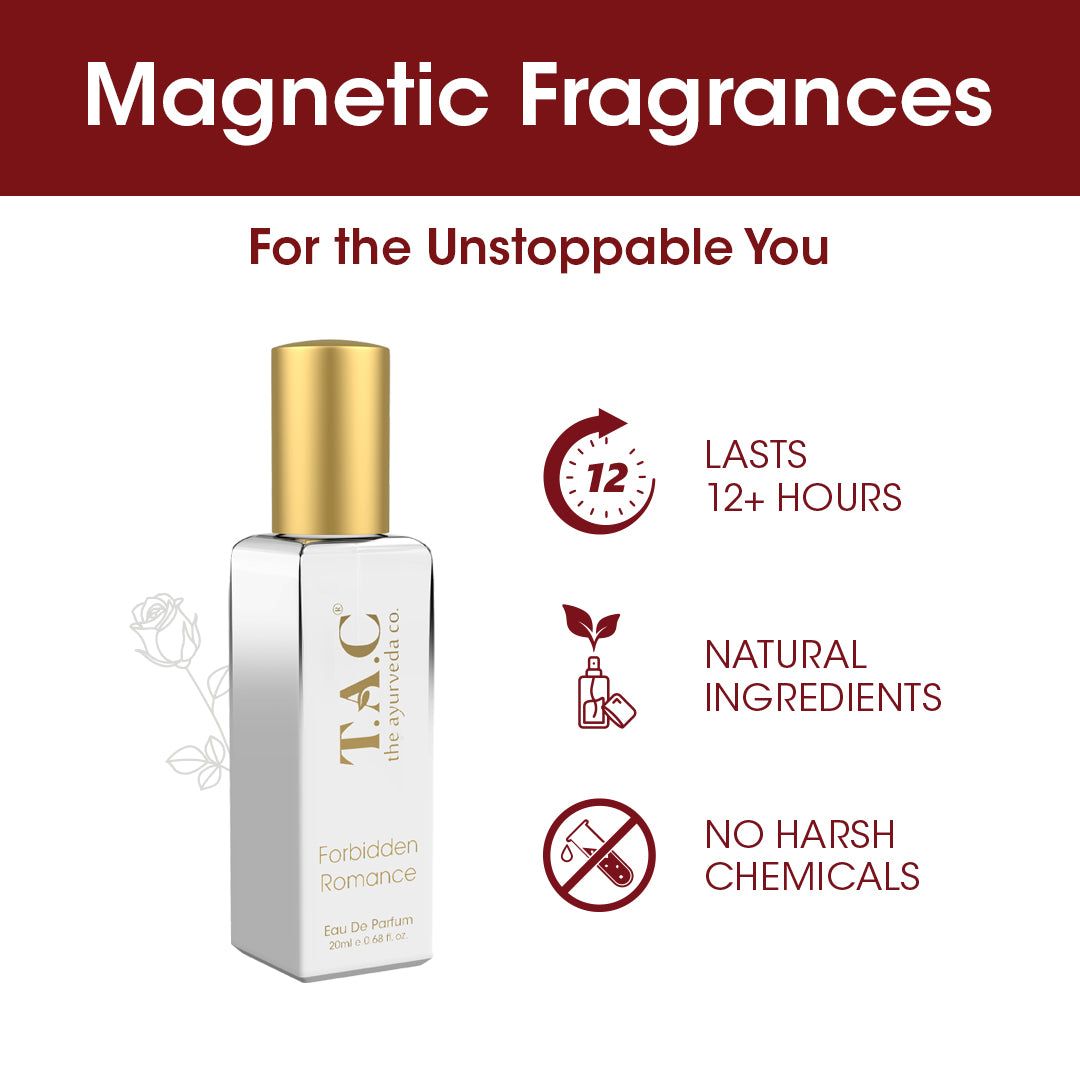  Buy T.A.C - The Ayurveda Co. Forbidden Romance Perfume - 20ml  online in India on Foxy. Free shipping, watch expert reviews.