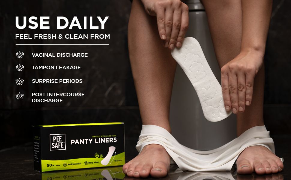 Foxy.in Buy Pee Safe Aloe Vera Panty Liners (50 Liners) online in