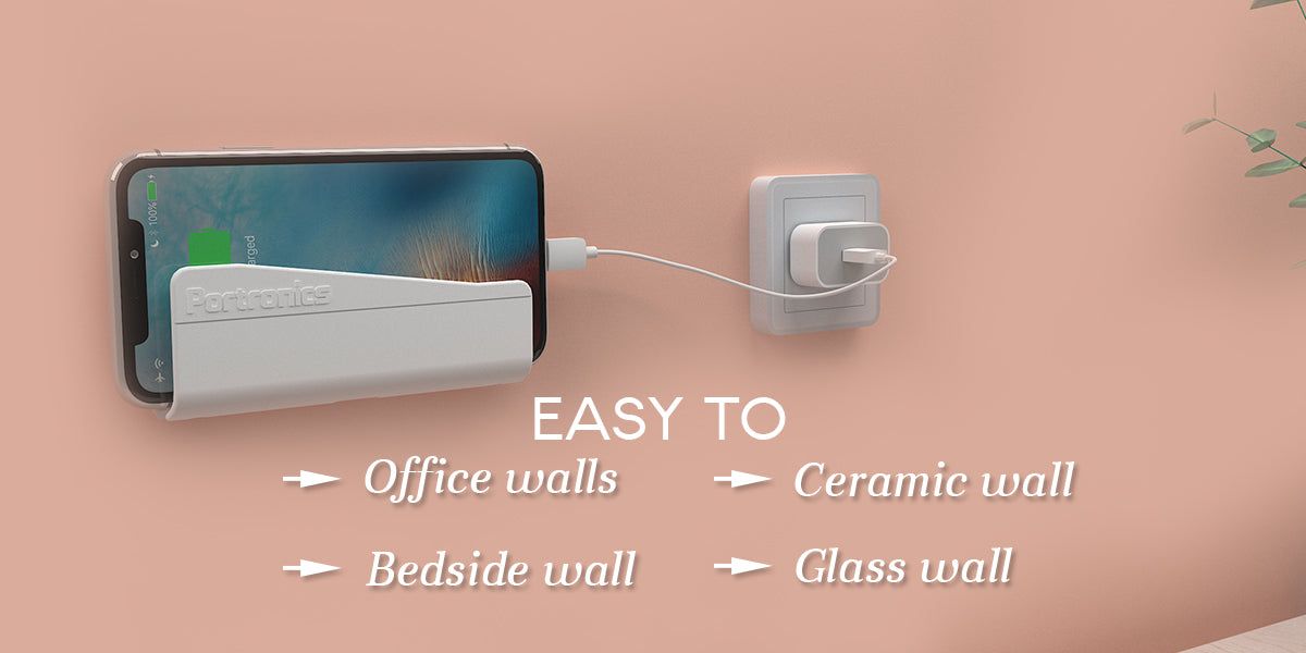 Foxy.in Buy Portronics Modesk 101 Wall Hanging Mobile Holder (White