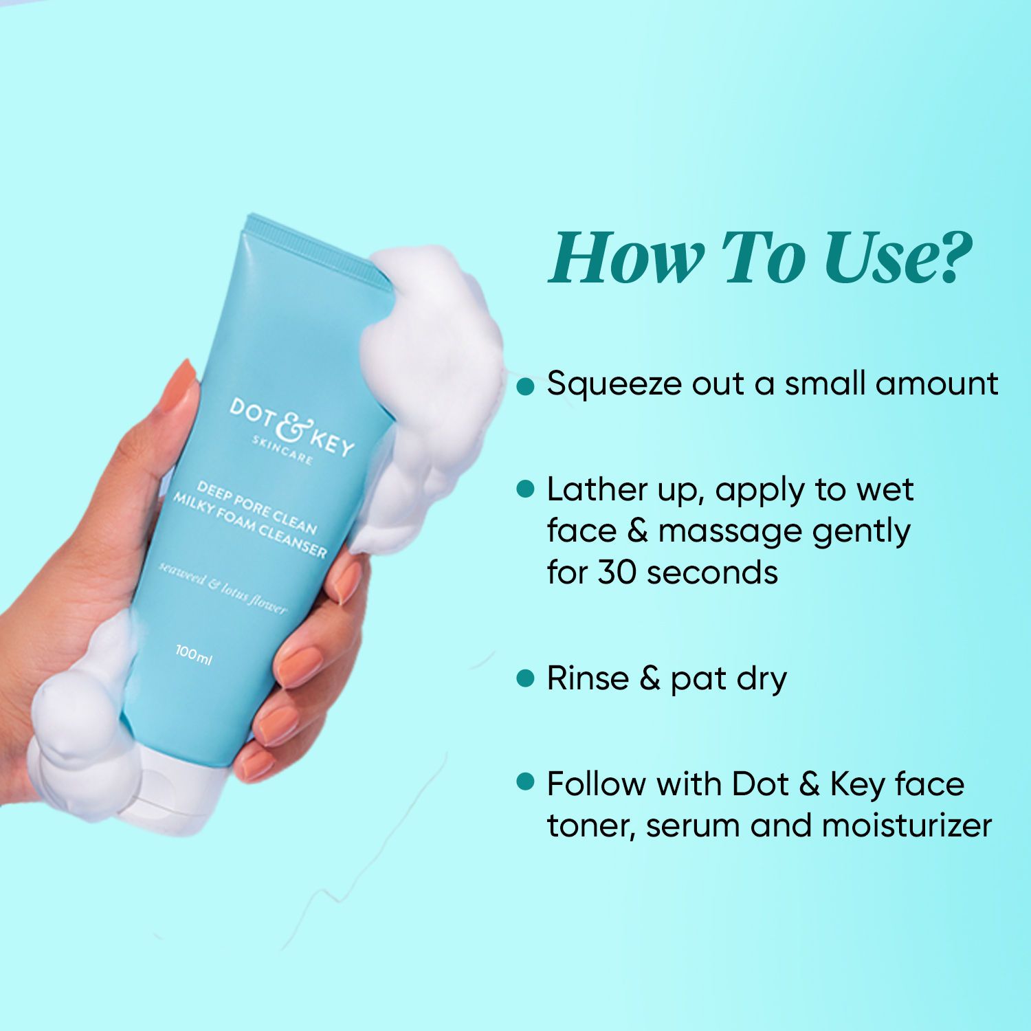 Foxy.in : Buy Dot & Key Deep Pore Foaming Face Wash With Lactic ...