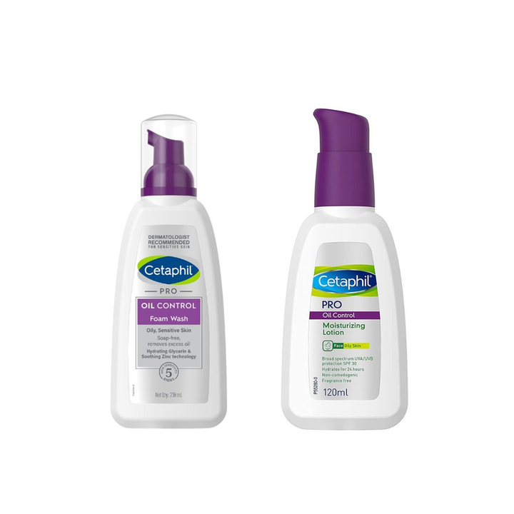 Foxy.in Buy Cetaphil Pro Oil Hydrating Combo Facewash + Moisturizers