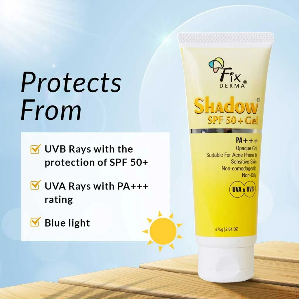 Buy Fixderma Shadow Sunscreen For Oily Skin Spf 50 Gel Acne Prone 75g Online In 3804