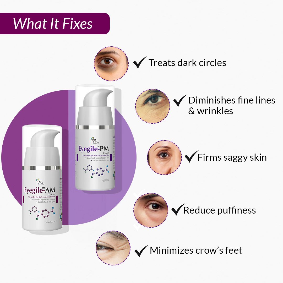 Foxy.in Buy Fixderma Eyegile Day and Night Under Eye Cream (30g x 2) online in India on Foxy