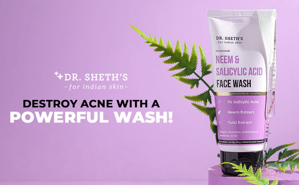 Foxy.in Buy Dr. Sheth’s Neem & Salicylic Acid Face Wash (100g) online