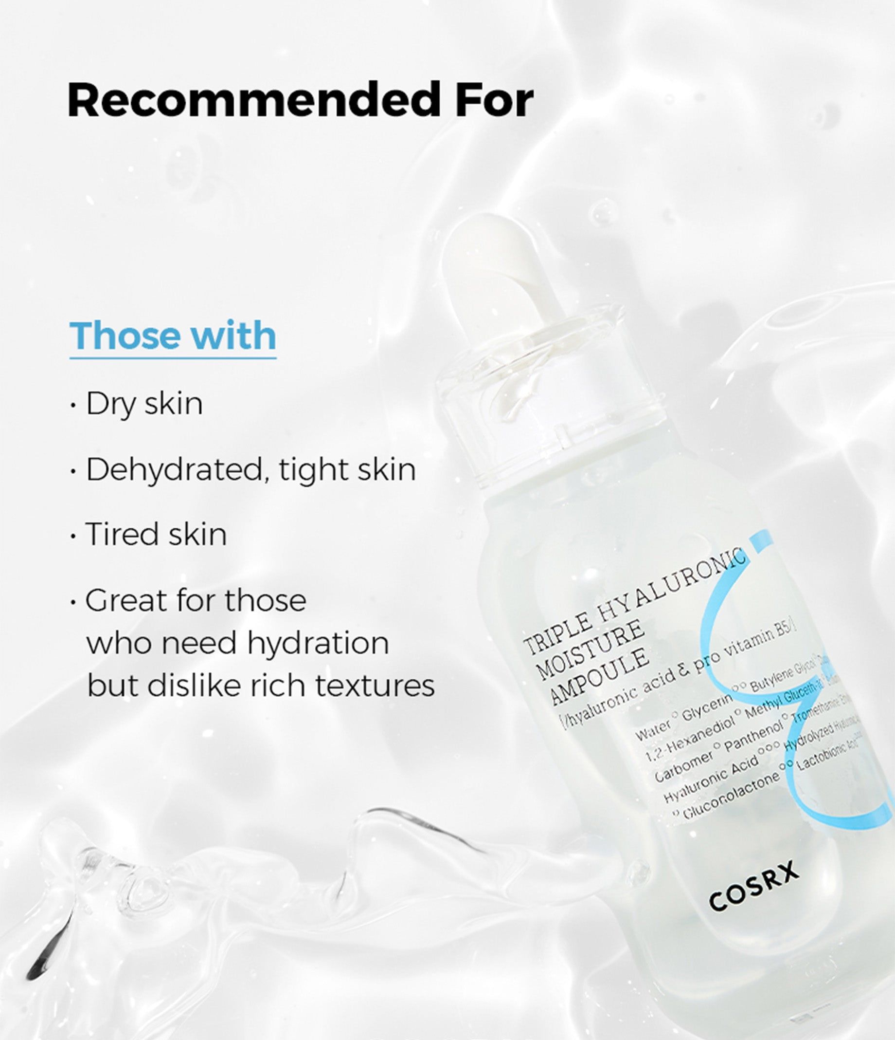 Foxy.in Buy Cosrx Hydrium Triple Hyaluronic Moisture Ampoule (40ml