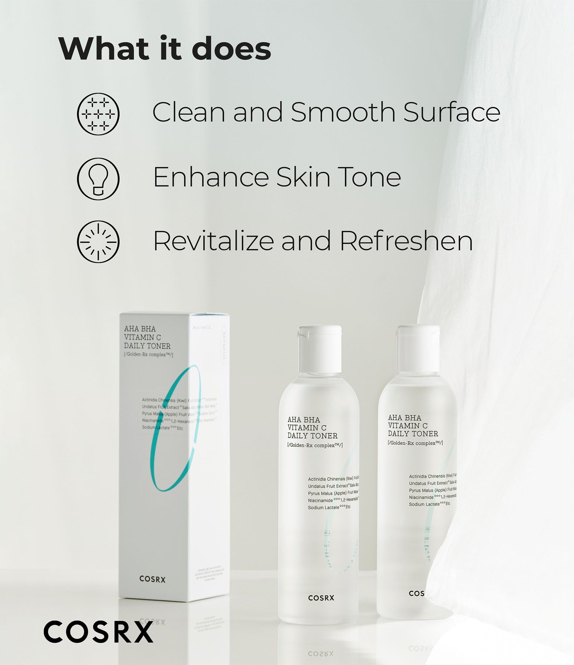 Foxy.in : Buy Cosrx Refresh AHA BHA Vitamin C Daily Toner online in ...