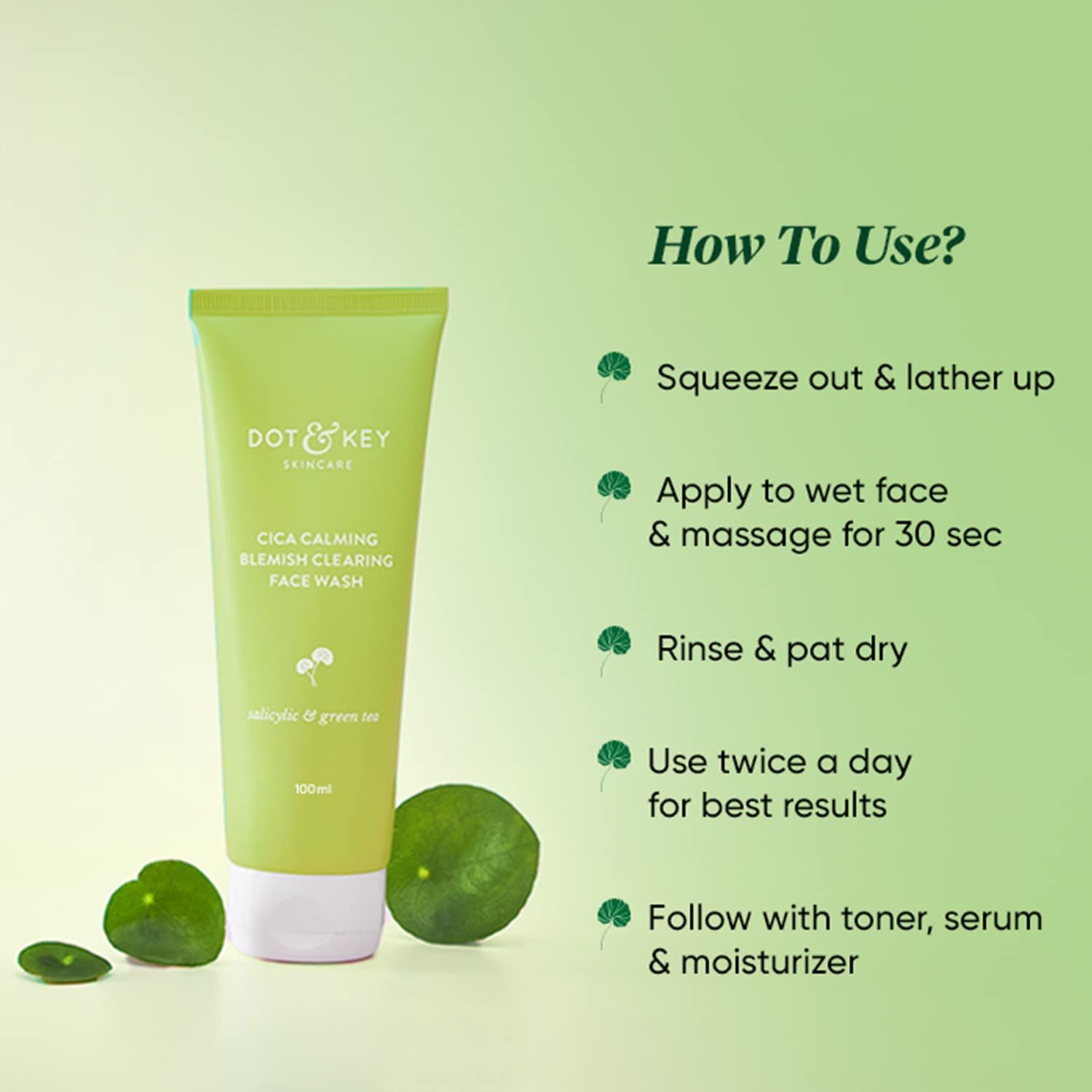 Foxy.in Buy Dot & Key Cica & 2 Salicylic Acid Face Wash (100ml x 2