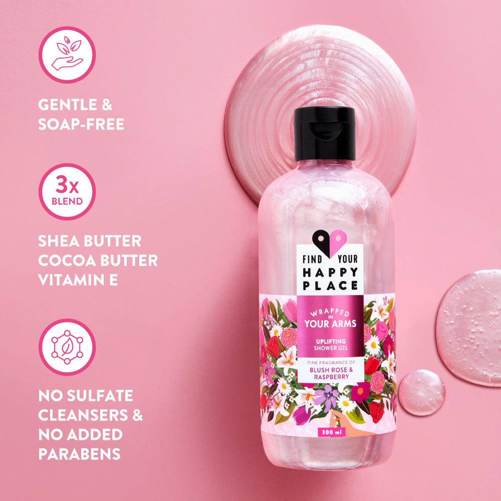 Foxy.in Buy Find Your Happy Place Shower Gel Blush Rose & Raspberry