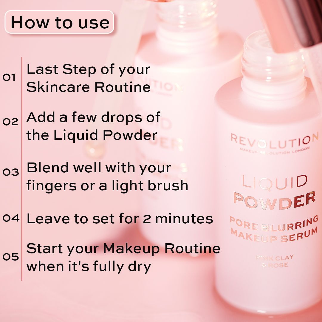 Makeup Revolution Liquid Powder Make Up Serum - 0.64 fl oz