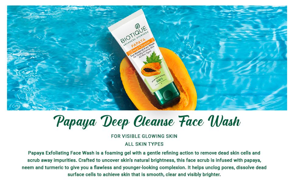 Foxy.in Buy Biotique Papaya Exfoliating Face Wash online in India on Foxy. Free shipping