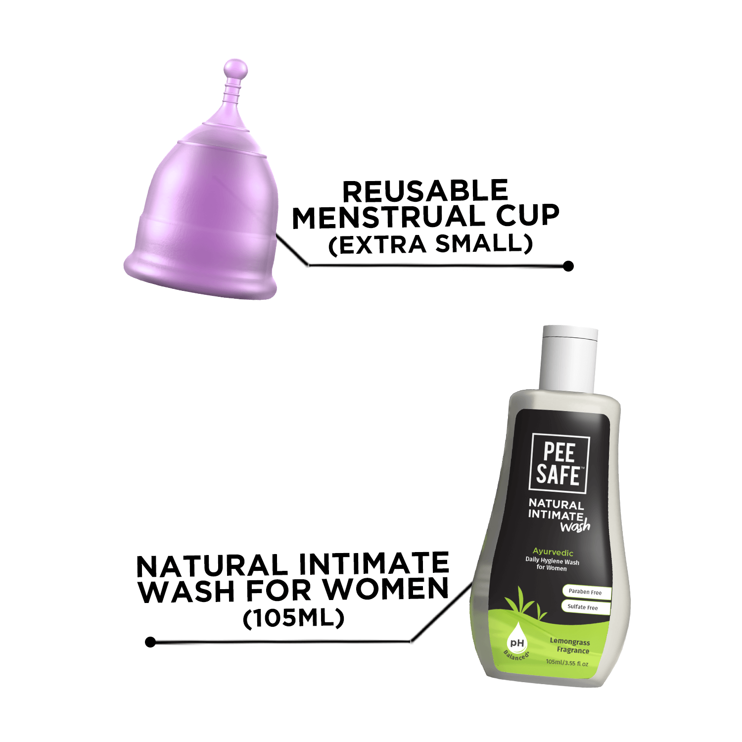 PEESAFE Reusable Menstrual Cup for Women