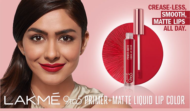 Lipstick of the day - Lakme 9 to 5 primer+matte liquid lip color in