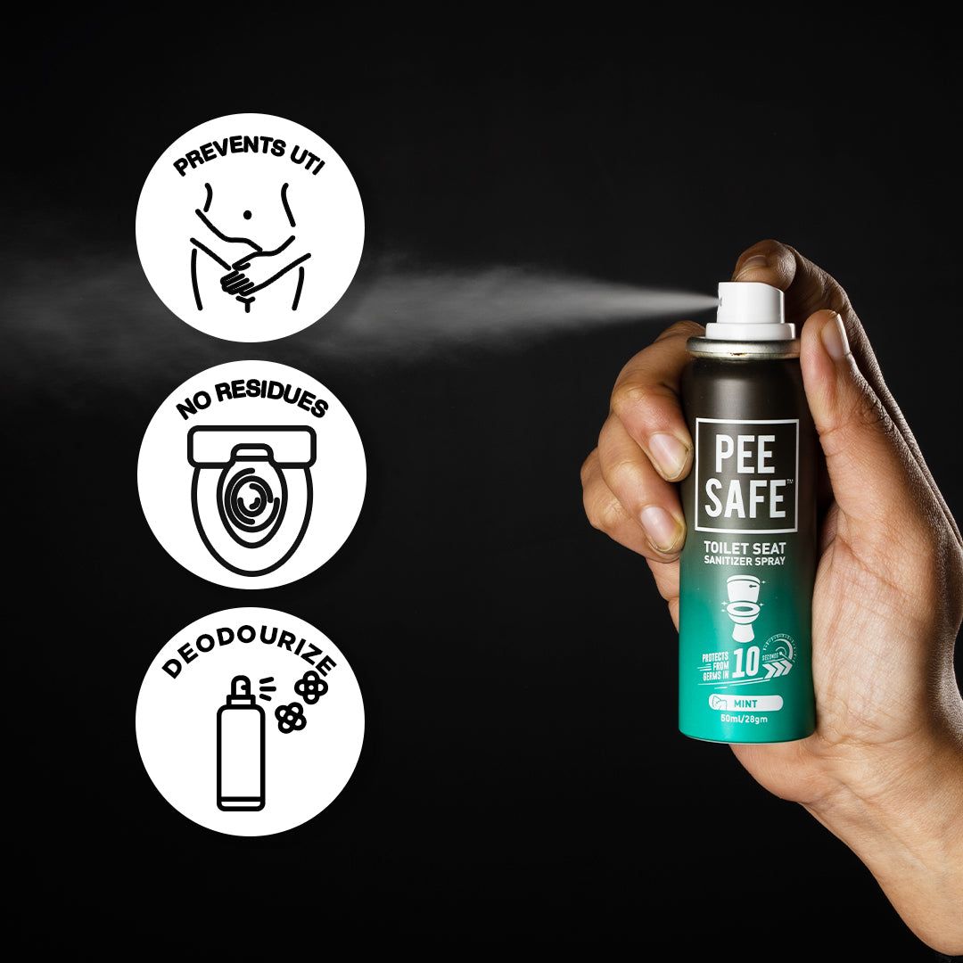 Foxy.in Buy Pee Safe Toilet Seat Sanitizer Spray (Mint) (50ml x 3) online in India on Foxy