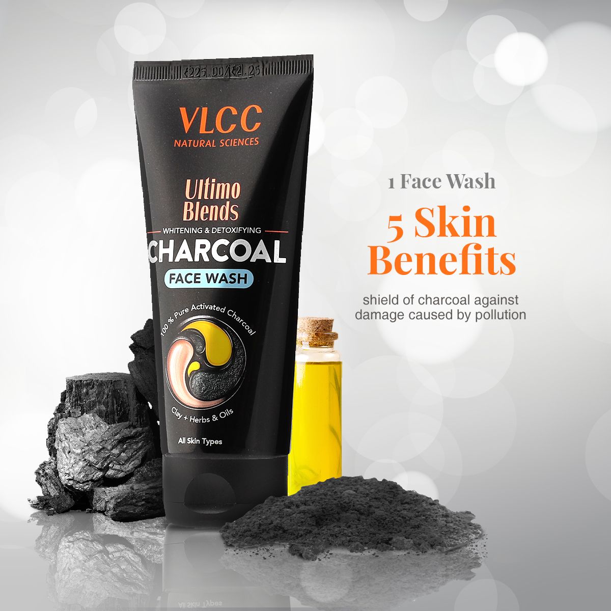 Foxy.in Buy VLCC Ultimo Blends Charcoal Face Wash online in India on