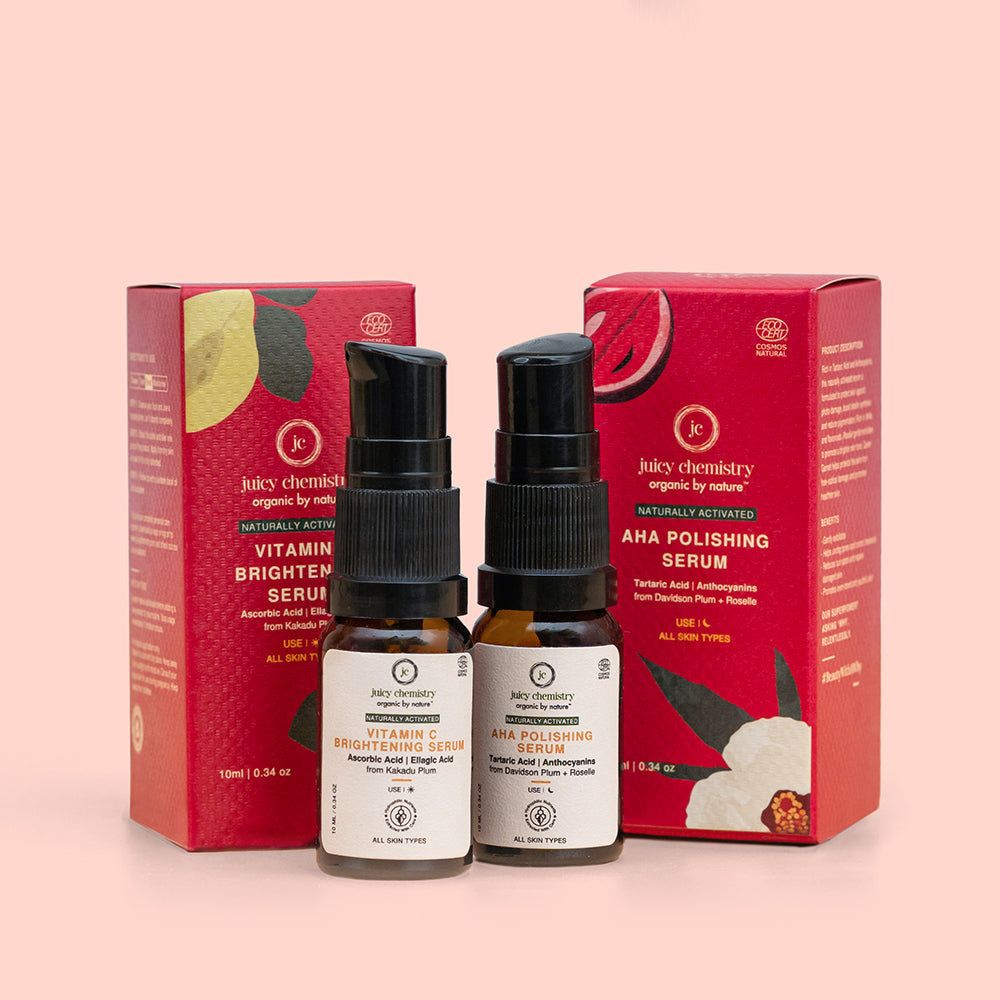 Foxy.in Buy Juicy chemistry Vitamin C and AHA Serums (Pack of 2