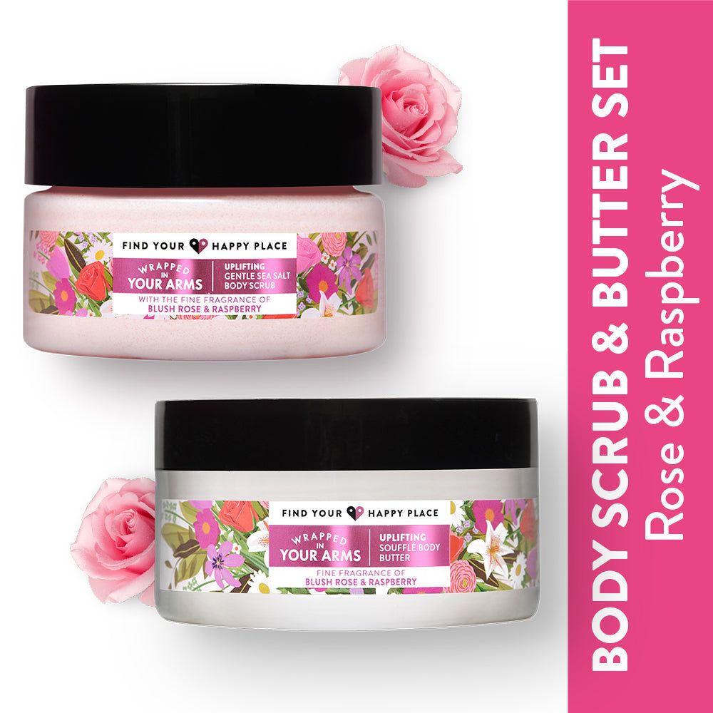 Foxy.in Buy Find Your Happy Place Blush Rose Body Scrub and Body