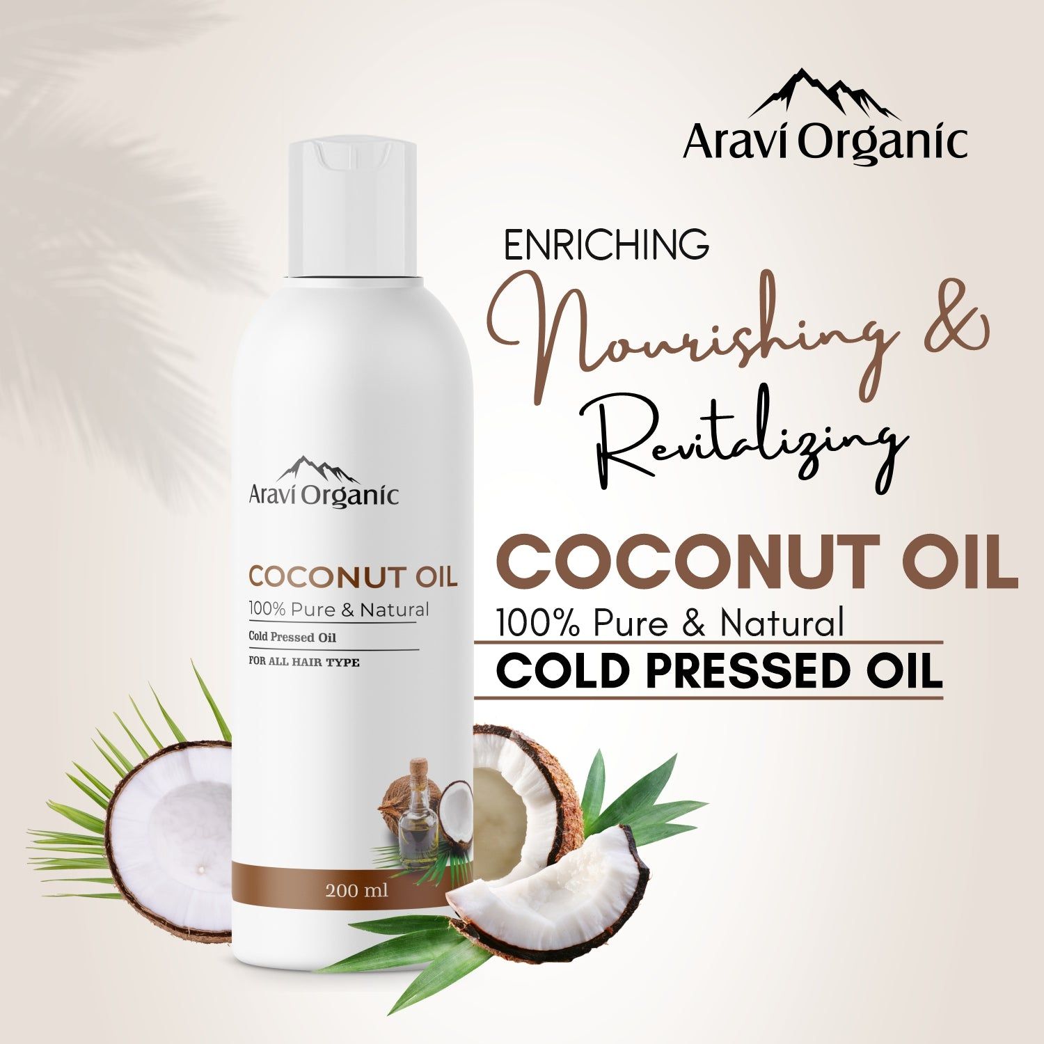 Buy Aravi Organic 100 Pure Extra Virgin Cold Pressed Coconut Oil Online In India On 7753