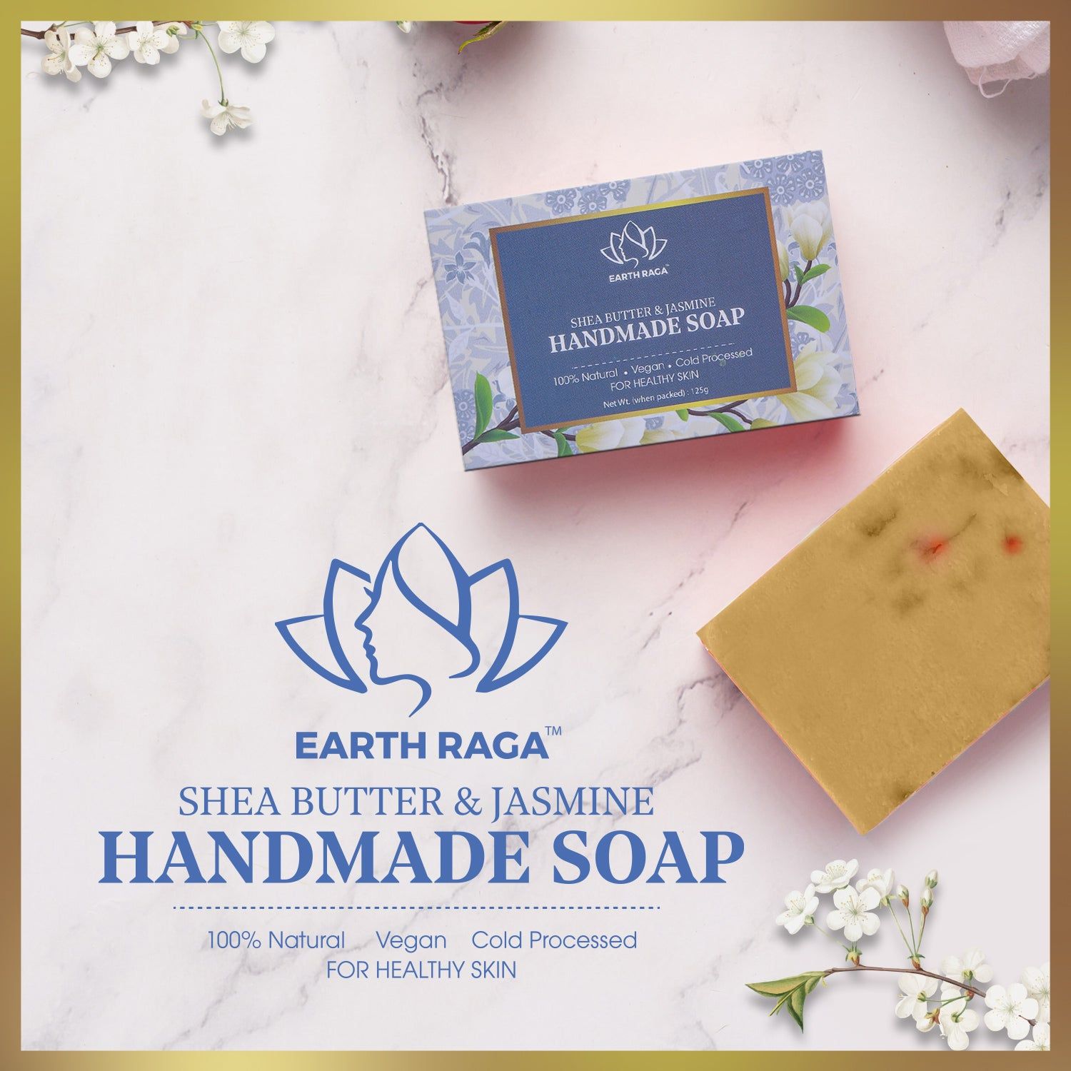 Foxy.in Buy Earthraga Shea Butter & Jasmine Soap (125g) online in