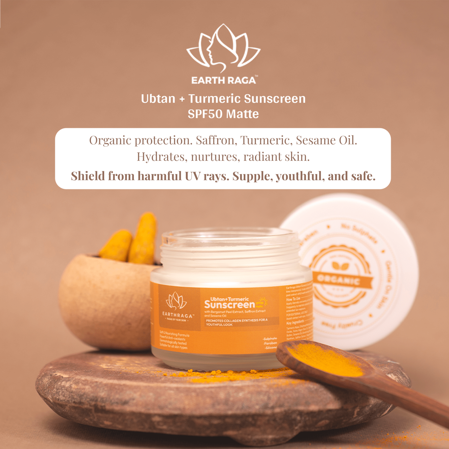 Foxy In Buy Earthraga Ubtan Turmeric Sunscreen Spf50 Matte Online