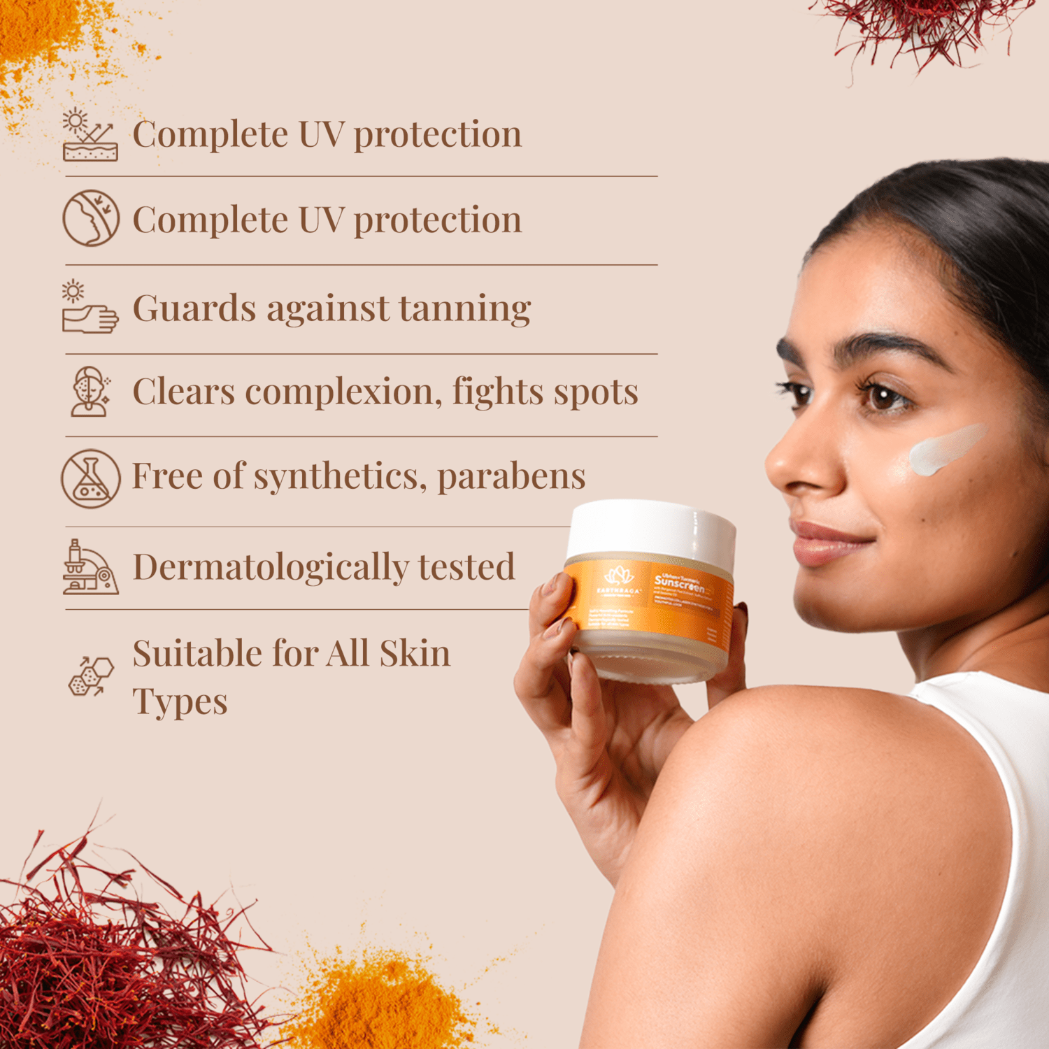 Foxy In Buy Earthraga Ubtan Turmeric Sunscreen Spf50 Matte Online