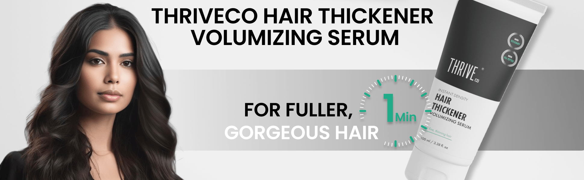 ThriveCo Hair Thickener Volumizing Serum For Instant Volume